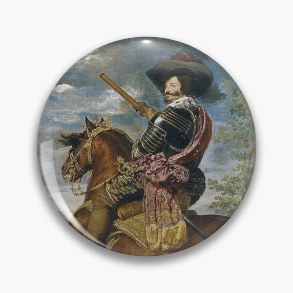 Item preview, A royal Cavalier Count of Spain on Horseback portrait - Vintage painting by Velazquez designed and sold by Vintage Designs +.