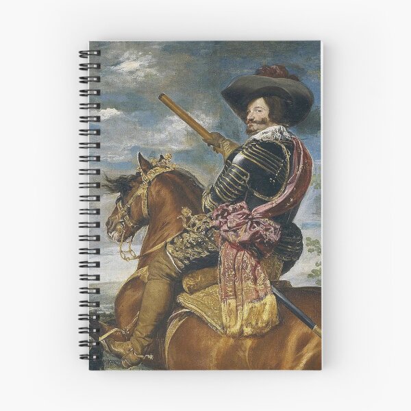 Item preview, A royal Cavalier Count of Spain on Horseback portrait - Vintage painting by Velazquez designed and sold by Vintage Designs +.