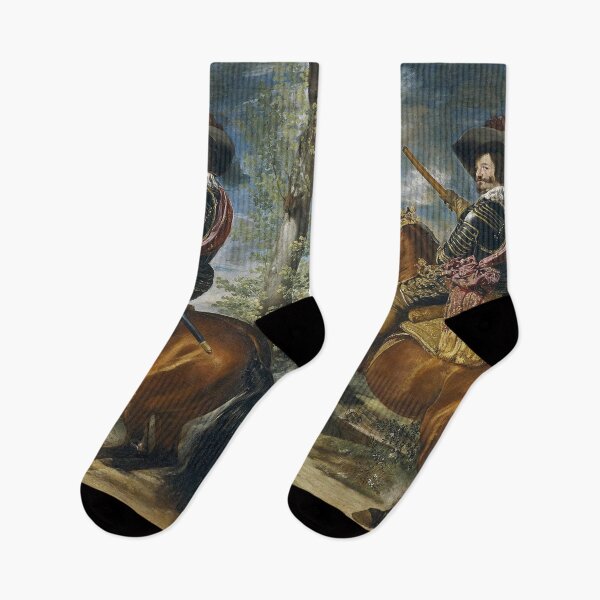 Item preview, A royal Cavalier Count of Spain on Horseback portrait - Vintage painting by Velazquez designed and sold by Vintage Designs +.