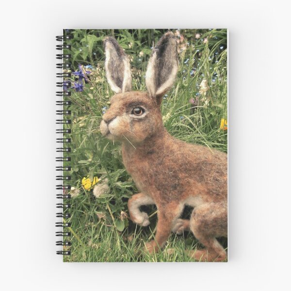 Item preview, Hare  in a flower meadow needle felt sculpture  designed and sold by moonbrushwood.