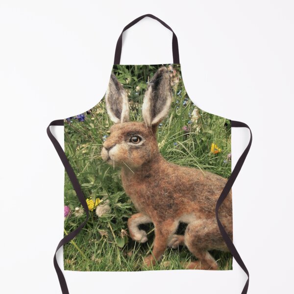 Item preview, Hare  in a flower meadow needle felt sculpture  designed and sold by moonbrushwood.