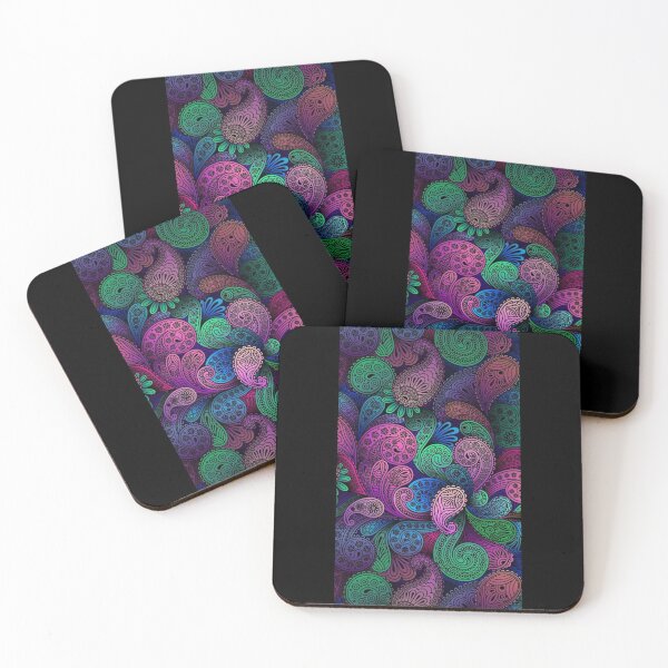 Item preview, Geometric Purple Blue Green Mix Minimalist Modern Pattern 3D Motif art designed and sold by Grace-Cop.