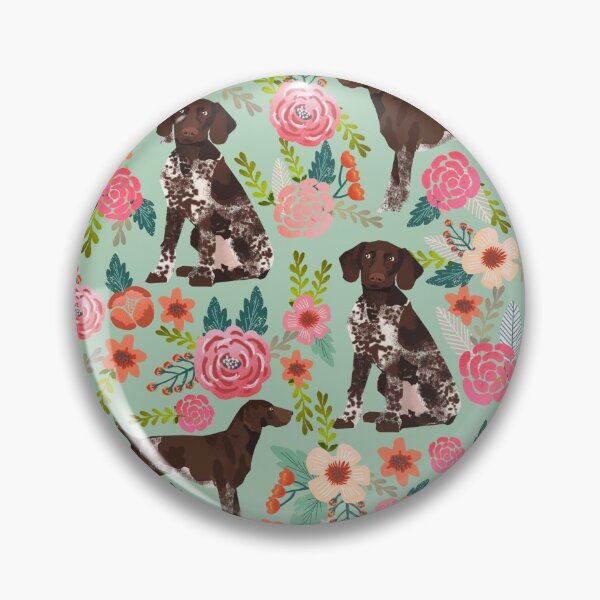 Item preview, german shorthaired pointer dog floral - vintage florals, floral pet, cute dog,  designed and sold by PetFriendly.