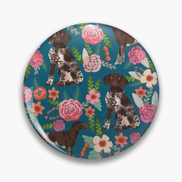 Item preview, german shorthaired pointer dog floral - vintage florals, floral pet, cute dog,  designed and sold by PetFriendly.