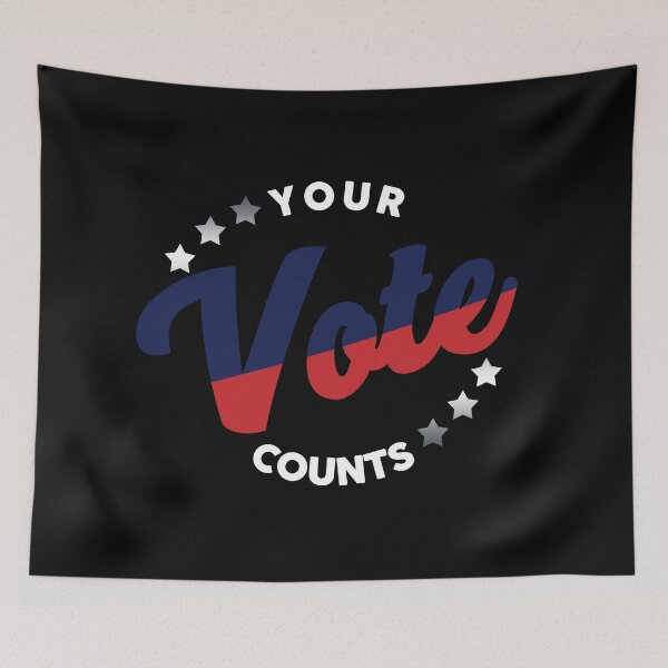 Item preview, Your Vote Counts - Cool Red And Blue With Stars And Text Effects designed and sold by leo121687.