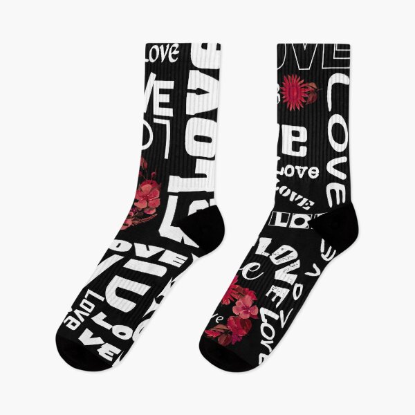 Item preview,  BEAUTIFUL WORDSMITH - LOVE white TYPOGRAPHY WITH RED SUNFLOWERS FLORAL WREATHS AND SINGLE FLOWERS designed and sold by Artistree.