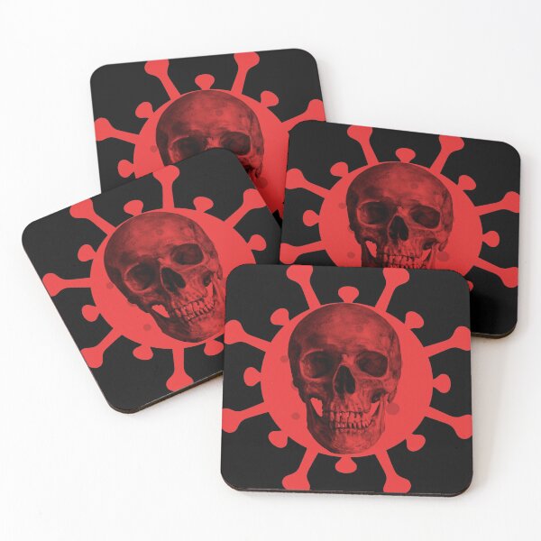 Item preview, covid coronavirus monster skull design designed and sold by RKSDesigns.