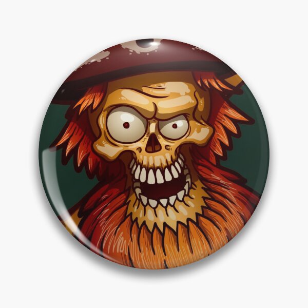 Item preview, Ahoy me Hearties. Red Bearded Pirate Skull designed and sold by headpossum.