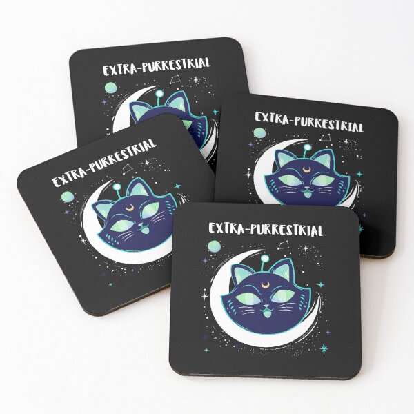 Item preview, Extra-Purrestrial. Funny Alien Cat Pun. designed and sold by shirtdan.