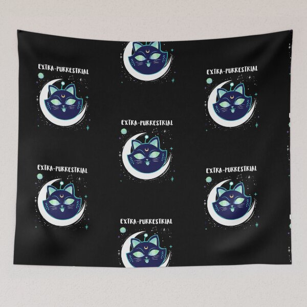 Item preview, Extra-Purrestrial. Funny Alien Cat Pun. designed and sold by shirtdan.