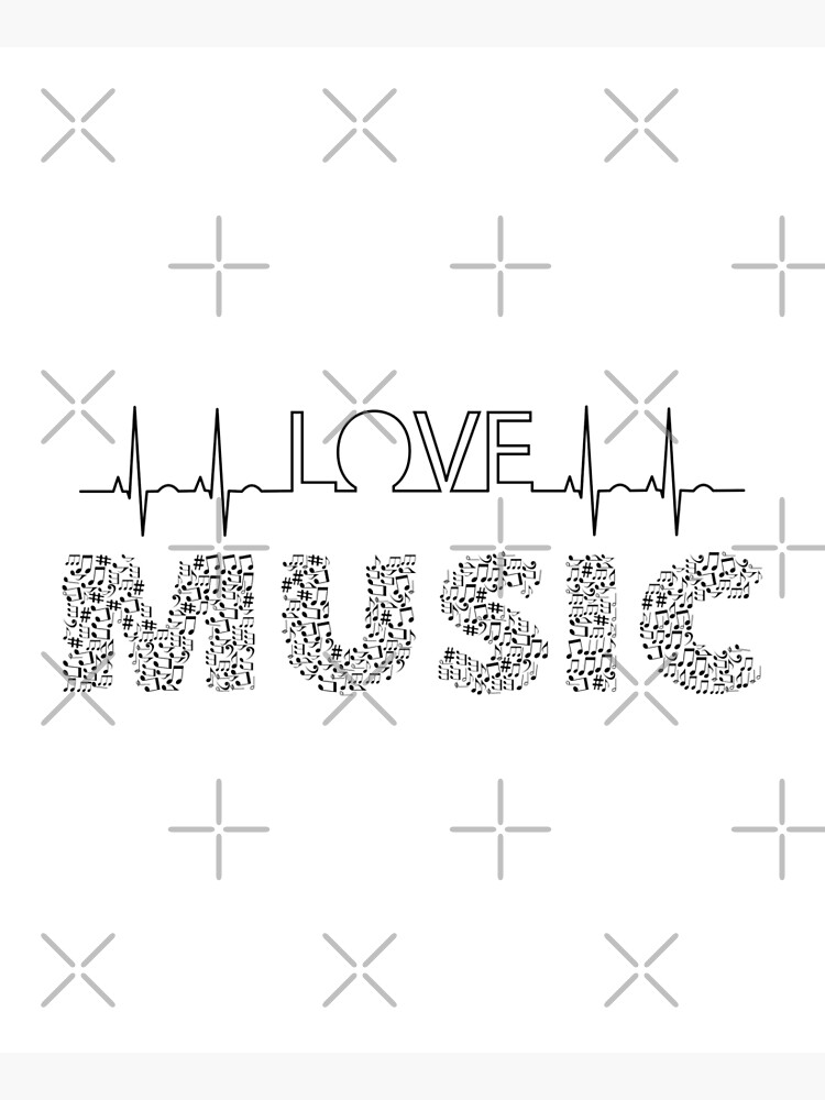 Love Music Musical notes Heartbeat by tribbledesign