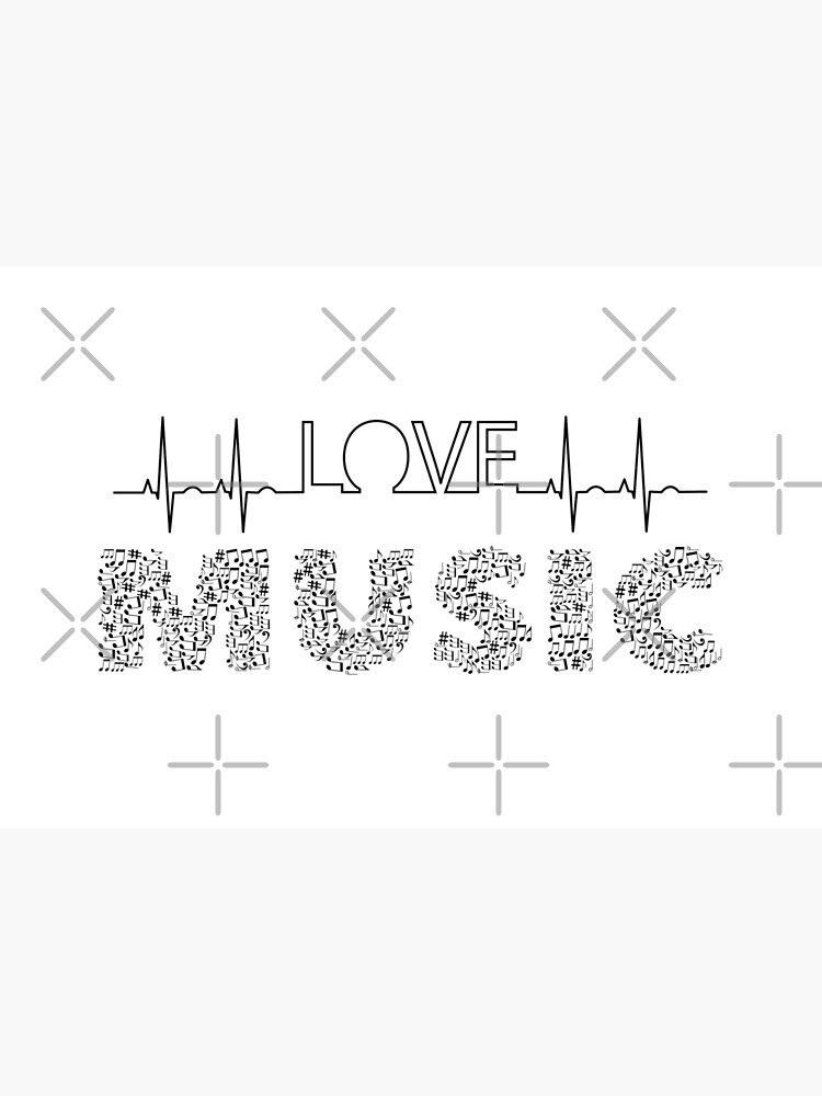 Love Music Musical notes Heartbeat by tribbledesign