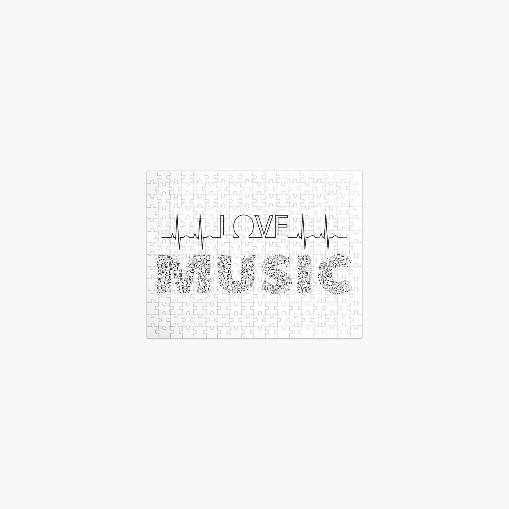 Love Music Musical notes Heartbeat Jigsaw Puzzle