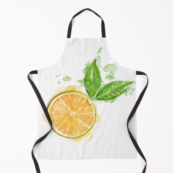 Item preview, Orange slice with green leaves designed and sold by evk-art.