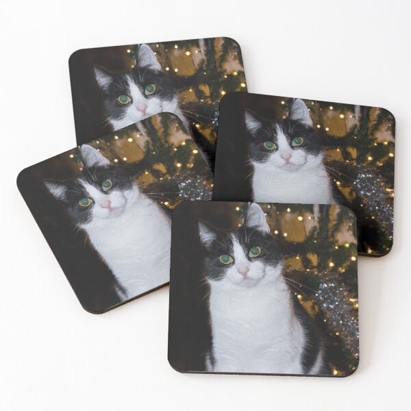 Item preview, Cute Christmas black and white cat designed and sold by HaleyRedshaw.