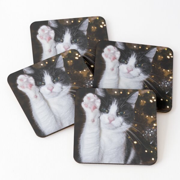 Item preview, Funny Christmas black and white cat designed and sold by HaleyRedshaw.