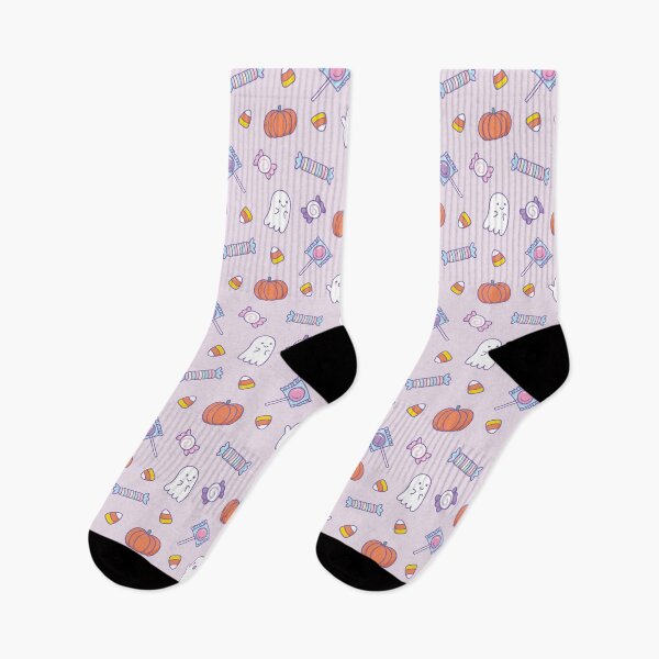Item preview, Cute Spoopy Ghosts and Halloween Candy - Pastel Pattern designed and sold by noryushi.