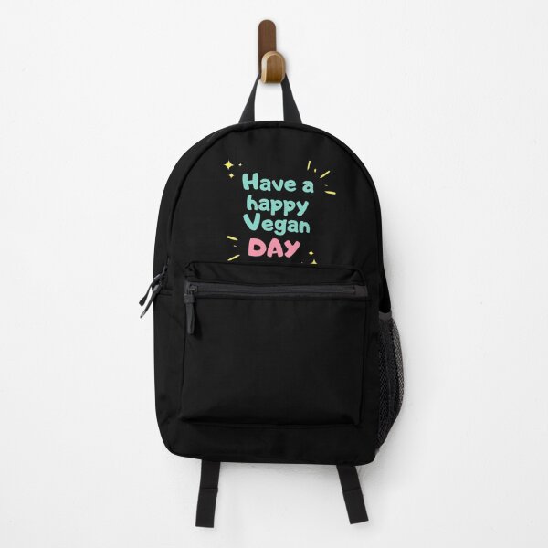 Vista previa del artículo con la obra «Que tengas un feliz día vegano», diseñado y vendido por VeganChica.