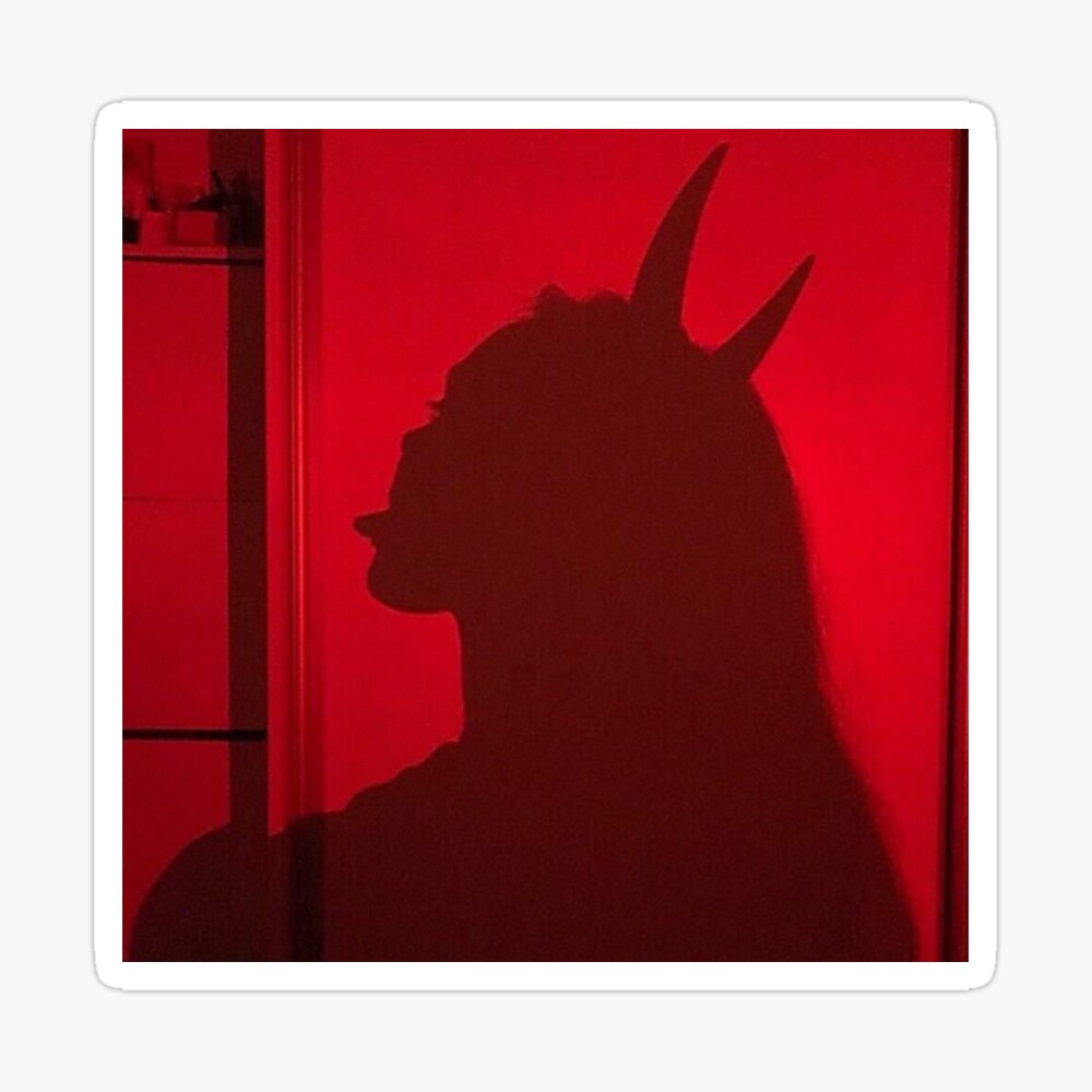 【印刷可能】 Red Aesthetic Girl With Devil Horns Shadow 704528 1341