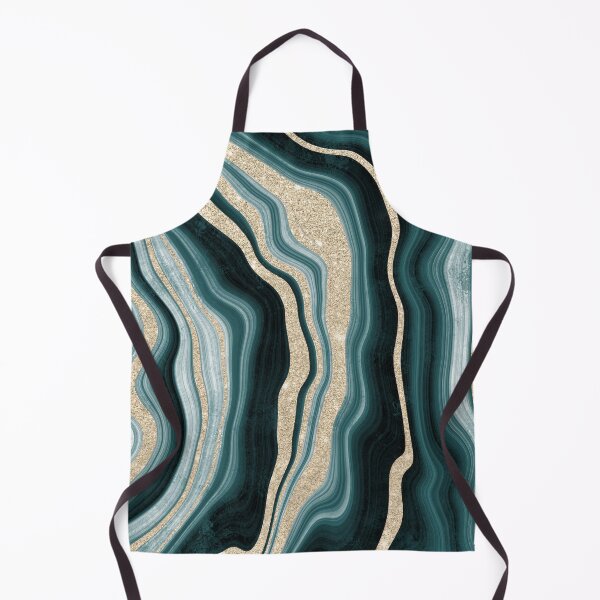 Item preview, Modern chic agate geode turquoise green gold glitter marble pattern designed and sold by GirlyTrend.