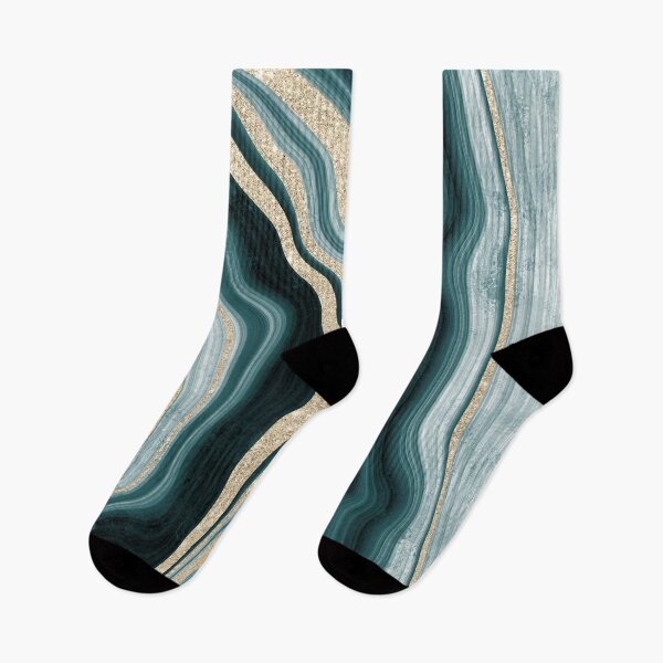 Item preview, Modern chic agate geode turquoise green gold glitter marble pattern designed and sold by GirlyTrend.