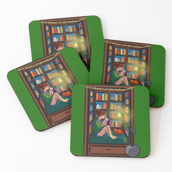 Item preview, Cozy princess reading inside booknook (red hair) designed and sold by theclassynerd.