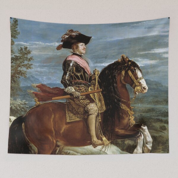 Item preview, Spanish Royal on Horseback portrait - Vintage painting Diego Velazquez designed and sold by Vintage Designs +.