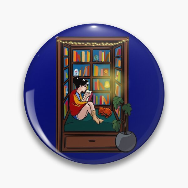 Item preview, Cozy princess reading inside booknook (black hair) designed and sold by theclassynerd.