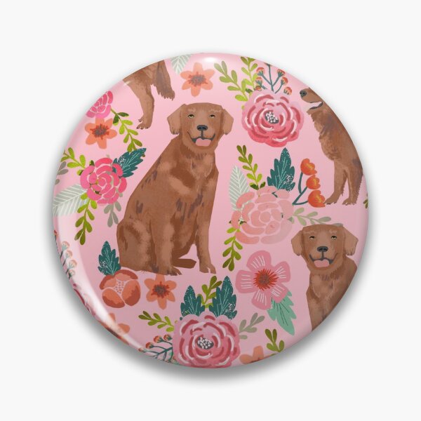 Item preview, red golden retriever - dog, dogs, vintage floral print - golden dog, cute dog designed and sold by PetFriendly.