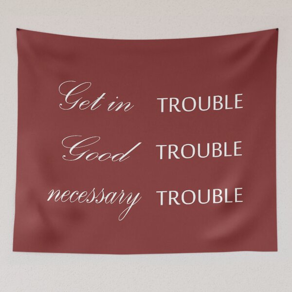 Item preview, Trouble Get in Good Trouble Necessary Trouble 2020 social john Mask designed and sold by MousaObaid.