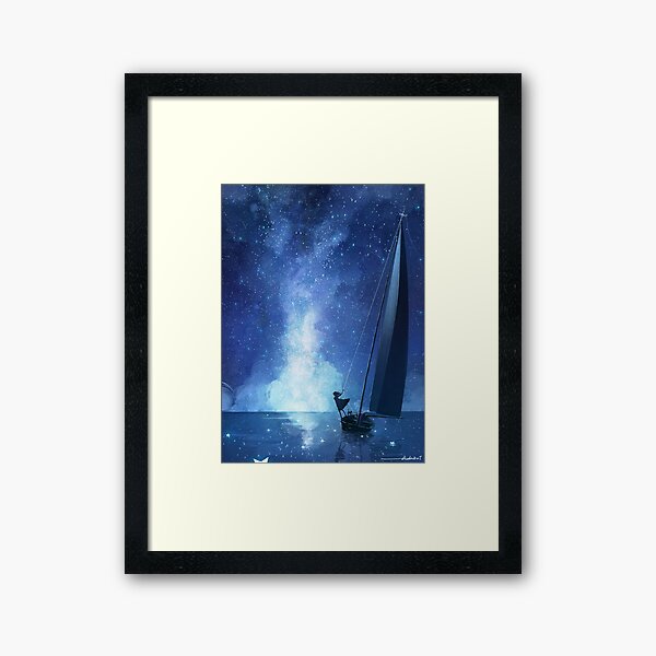 blue Framed Art Print