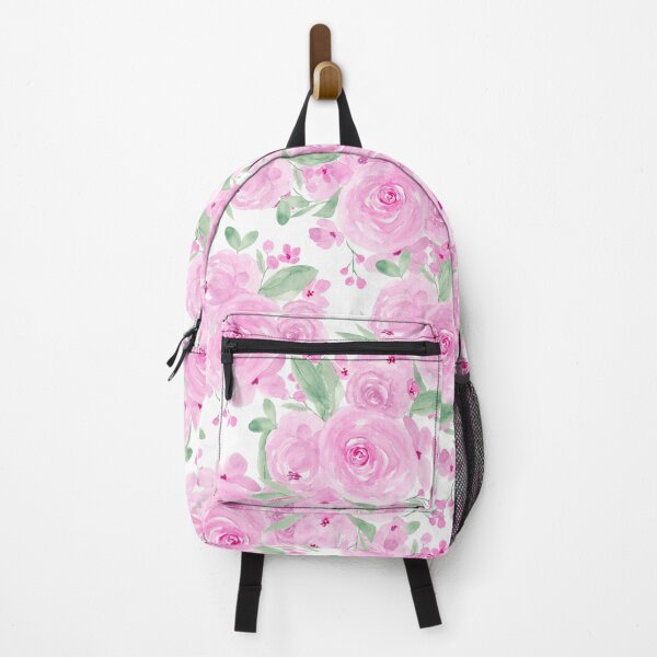 Item preview, Modern girly pink green floral watercolor pattern designed and sold by GirlyTrend.
