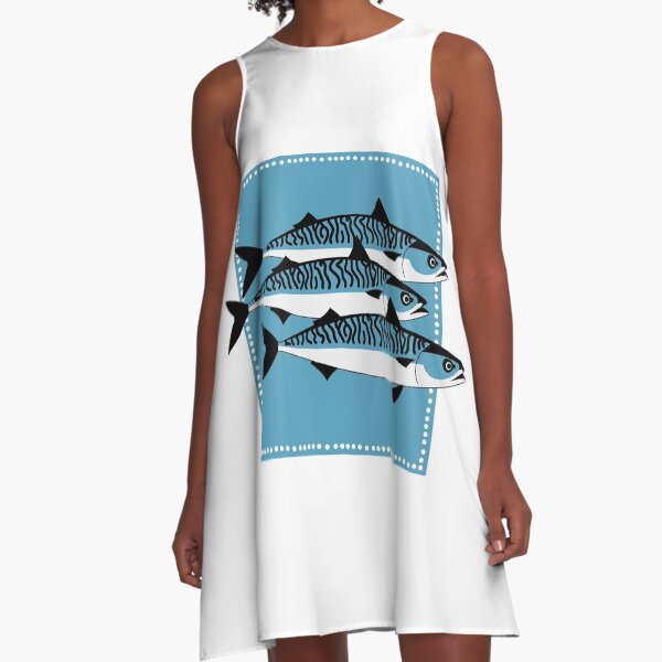 Three Mackerel A-Line Dress