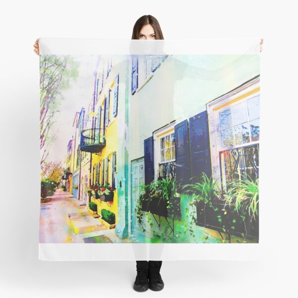 Rainbow Row (1) - Charleston, South Carolina Scarf
