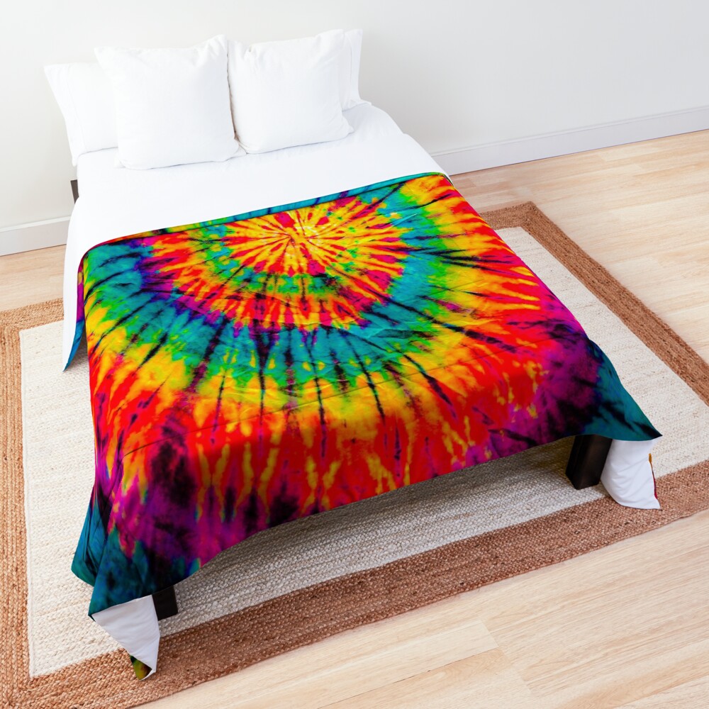"TIE DYE RAINBOW SPIRAL" Comforter by Abdelkrim00 Redbubble