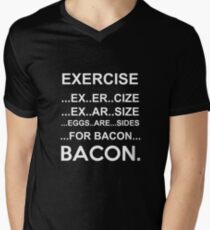 Exercise Or Bacon Men's V-Neck T-Shirt