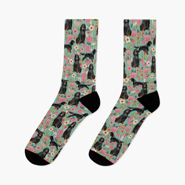 Artikelvorschau, gordon setter dog floral - vintage florals, floral pet, cute dog, entworfen und verkauft von PetFriendly.