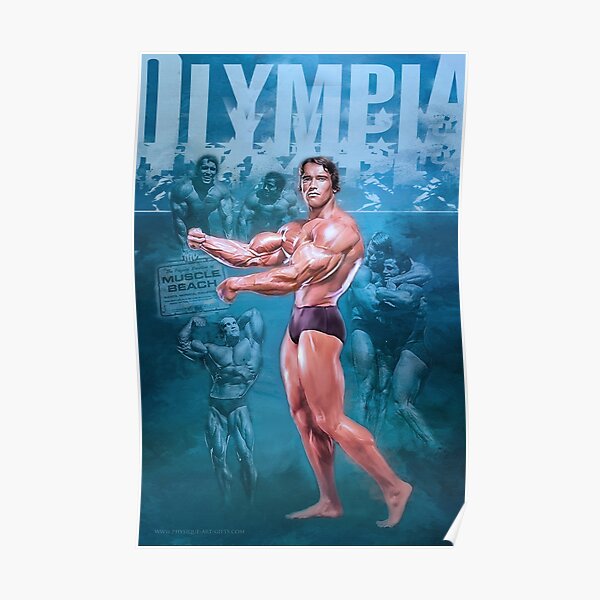 Arnold Schwarzenegger Herr Olympia Bodybuilding Poster