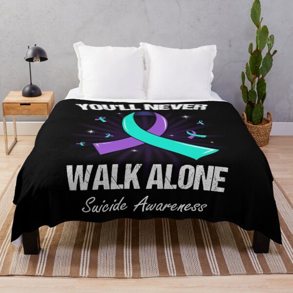 Item preview, Cool Suicide Prevention Survivor Birthday Shirt Never Walk Alone Awareness Ribbon T Shirt designed and sold by tuanitus.