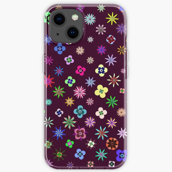 Happy Flower Pattern on Mulberry PanicDay iPhone Soft Case