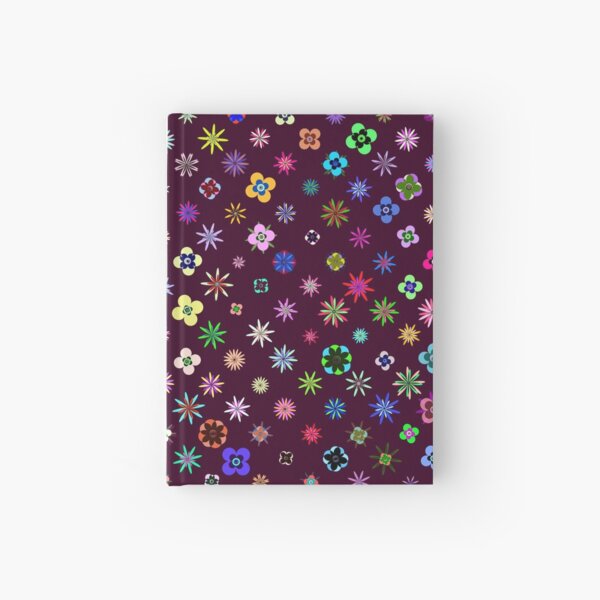 Happy Flower Pattern on Mulberry PanicDay Hardcover Journal