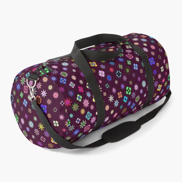 Happy Flower Pattern on Mulberry PanicDay Duffle Bag