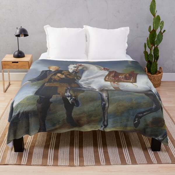 Item preview, Beautiful stallion Horse portrait with a Habsburg royal portrait - johann georg hamilton designed and sold by Vintage Designs +.