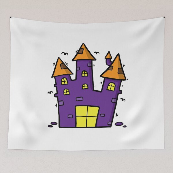 Item preview, Cute halloween castle. Cute caroon character in halloween theme. designed and sold by maipadpro.
