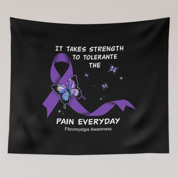 Item preview, Best Strength Pain Fibromyalgia Warrior Awareness Ribbon Butterfly designed and sold by tuanitus.