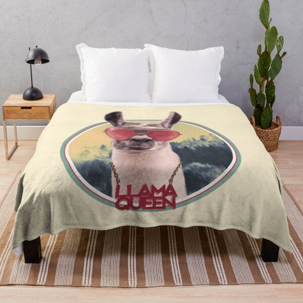Item preview, Llama queen funny vintage style Llama design  designed and sold by KarenMandau.