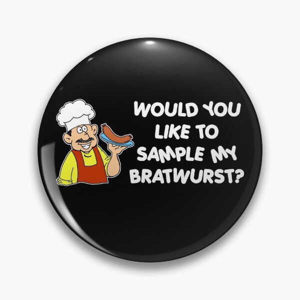 Item preview, Like To Sample My Bratwurst Humor Cartoon designed and sold by jaycartoonist.