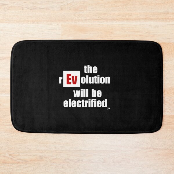 Item preview, "The rEVolution will be electrified (2)" T-Shirt and Product Design White and Red with Transparent Background designed and sold by JohnnyMyass.