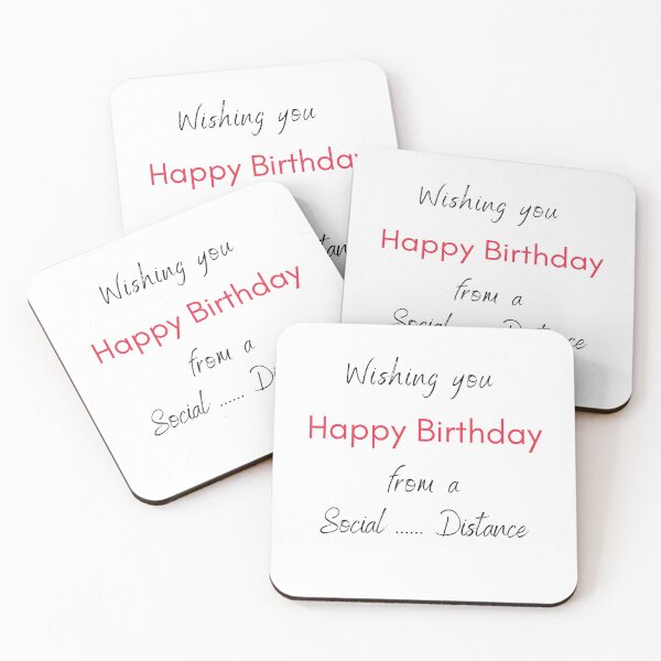 Item preview, Social Distance Happy Birthday Wish designed and sold by WildWoyages.