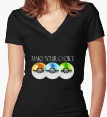 Pokemon - Make Your Choice Women's Fitted V-Neck T-Shirt